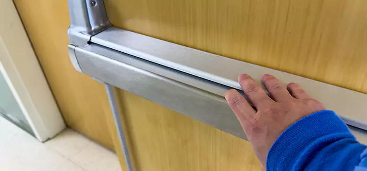 Installing a Push Bar on a Door Fort Hood